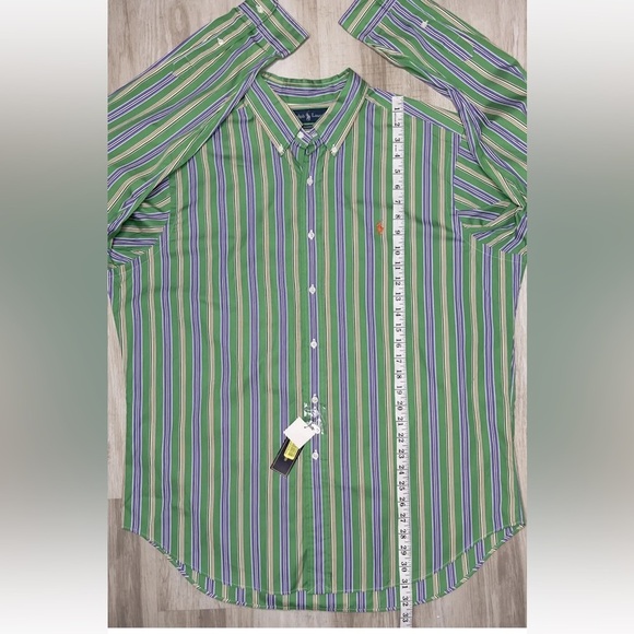Ralph Lauren Men’s Classic Striped Button Down Dress Shirt. Size: XL - Picture 4 of 6